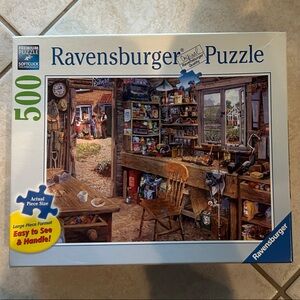 Ravensburger puzzle, “Dad’s Shed” Rustic Workshop 500 Pieces